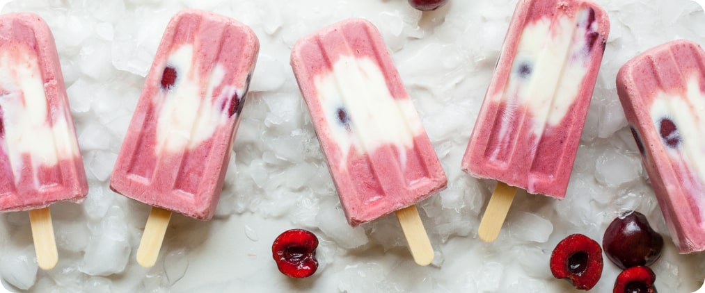 ice cream with different flavors